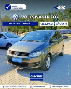 VOLKSWAGEN FOX 1.6 L 5 PUERTAS 2013